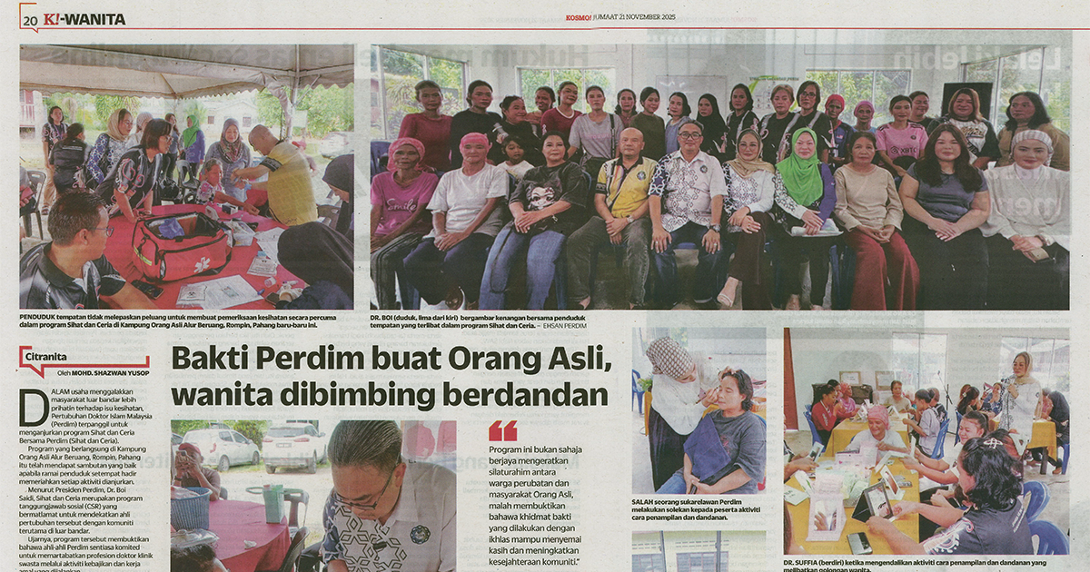 Bakti Perdim buat Orang Asli, wanita dibimbing berdandan