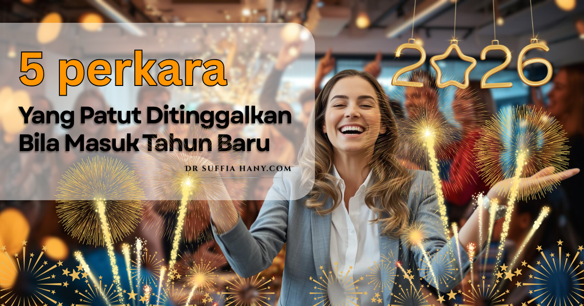 Wanita melepaskan beban lama dan bersedia menghadapi tahun baru dengan kekuatan dan kesedaran